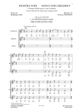 Petites Voix - POULENC - Partition - Chœur
